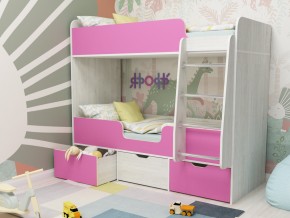 Кровать двухъярусная Малыш двойняшка винтерберг-розовый в Тарко-Сале - tarko-sale.magazinmebel.ru | фото - изображение 1
