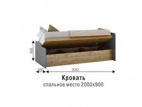 Кровать Харви белый/вотан в Тарко-Сале - tarko-sale.magazinmebel.ru | фото - изображение 3