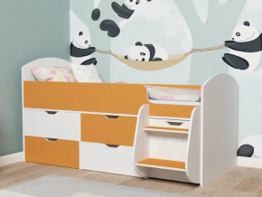 Кровать Малыш-7 белое дерево-оранжевый в Тарко-Сале - tarko-sale.magazinmebel.ru | фото - изображение 1