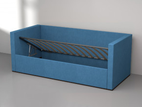 Кровать мягкая с подъёмным механизмом арт. 030 синий в Тарко-Сале - tarko-sale.magazinmebel.ru | фото - изображение 2