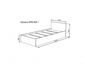 Кровать Мори КРМ 900.1 графит в Тарко-Сале - tarko-sale.magazinmebel.ru | фото - изображение 2