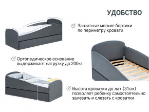 Кровать с ящиком Letmo графит (велюр) в Тарко-Сале - tarko-sale.magazinmebel.ru | фото - изображение 11