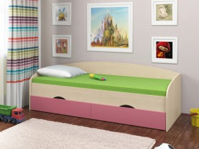 Кровать Соня 2 дуб молочный-розовый в Тарко-Сале - tarko-sale.magazinmebel.ru | фото