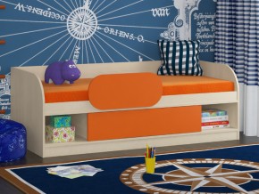 Кровать Соня 4 дуб молочный-оранжевый в Тарко-Сале - tarko-sale.magazinmebel.ru | фото - изображение 3