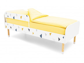 Кровать Stumpa Классика с бортиком рисунок Треугольники желтый, синий в Тарко-Сале - tarko-sale.magazinmebel.ru | фото