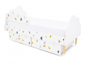 Кровать Stumpa Облако бортик, ящики Треугольники желтый,синий,розовый в Тарко-Сале - tarko-sale.magazinmebel.ru | фото - изображение 7