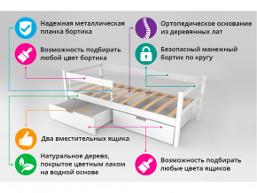 Кровать-тахта Svogen с ящиками и бортиком бежевый-белый в Тарко-Сале - tarko-sale.magazinmebel.ru | фото - изображение 4