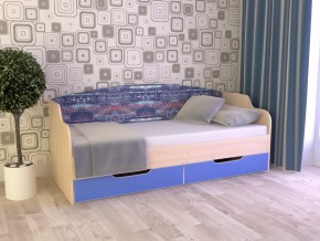 Кровать Юниор Тип 2 дуб молочный/мегаполис 800х1600 в Тарко-Сале - tarko-sale.magazinmebel.ru | фото
