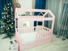 Кроватка-Домик без ящика розовая в Тарко-Сале - tarko-sale.magazinmebel.ru | фото - изображение 1