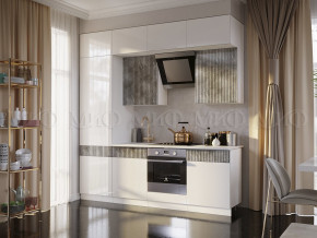 Кухонный гарнитур Оливия 2400 Белый глянец холодный/Мрамор золото в Тарко-Сале - tarko-sale.magazinmebel.ru | фото - изображение 1