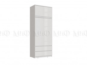 Шкаф 2-х створчатый комбинированный с антресолью 900 Челси Белый в Тарко-Сале - tarko-sale.magazinmebel.ru | фото
