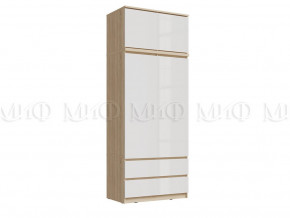 Шкаф 2-х створчатый комбинированный с антресолью 900 Челси Белый/сонома в Тарко-Сале - tarko-sale.magazinmebel.ru | фото