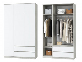Шкаф для одежды трехдверный Лори дуб серый, белый в Тарко-Сале - tarko-sale.magazinmebel.ru | фото - изображение 1
