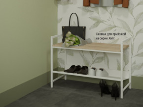Скамья для прихожей Хигс дуб санремо/белый в Тарко-Сале - tarko-sale.magazinmebel.ru | фото - изображение 3