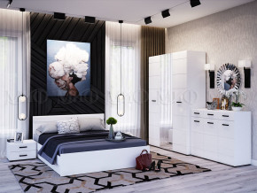 Спальня Нэнси New МДФ Белый глянец холодный, Белый в Тарко-Сале - tarko-sale.magazinmebel.ru | фото
