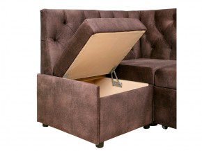 Угловой диван Призма каретная стяжка коричневый с коробами в Тарко-Сале - tarko-sale.magazinmebel.ru | фото - изображение 3